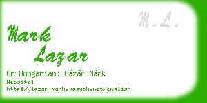 mark lazar business card